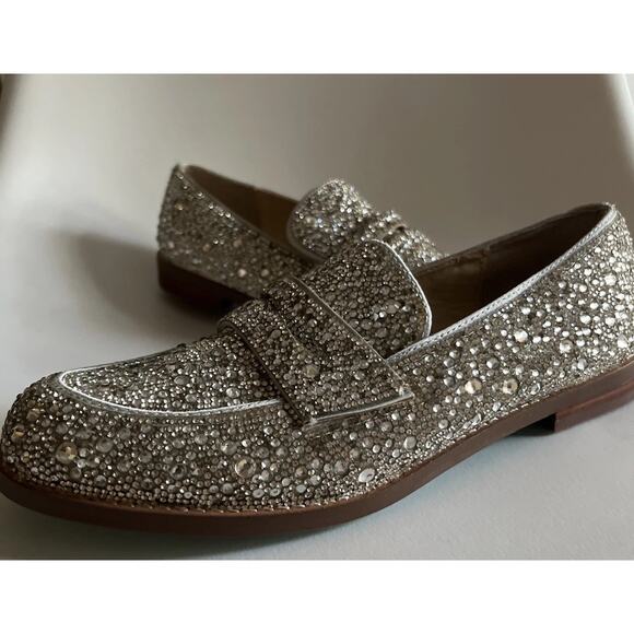 Betsey Johnson Aron Rhinestone Penny Loafer NWOT womens 7.5 - Picture 9 of 10